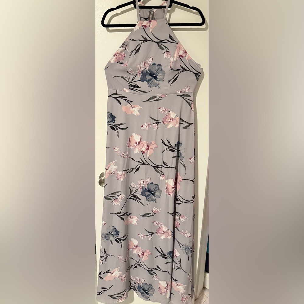 Lulu's Casual Pink and Blue Maxi dress